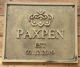 Custom Brass Plaques - Add Custom Text, Names, Logo, Address, Dates & Messages