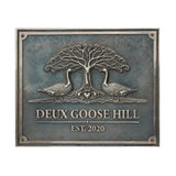 Personalized Bronze Address Plaques 3D Design in Oil-rubbed Bronze Finish