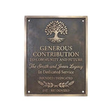 Bronze commemorative plaque for landmark