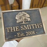 Personalized Name Plaques - Custom Bronze & Brass Signs