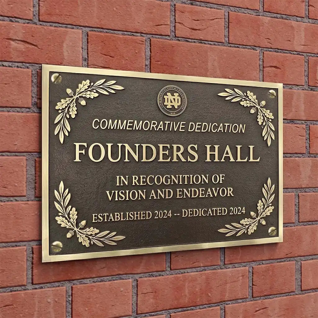 Bronze commemorative plaque