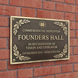 Bronze commemorative plaque