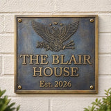 customized bronze address plaque