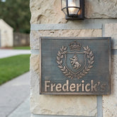 Custom Bronze Plaques with Family Crest, Logo or Design - Address plaques