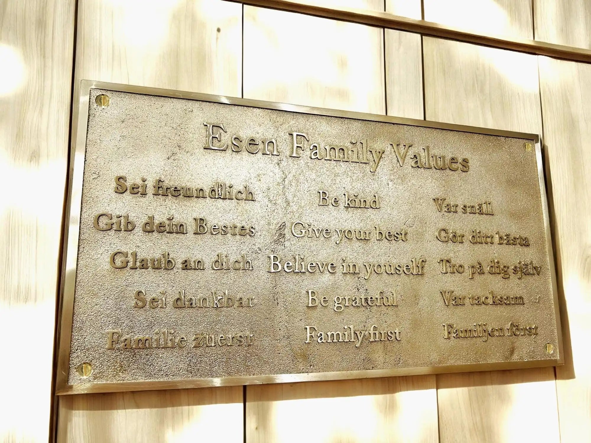 Cast Brass custom sign plaques - Custom language plaques