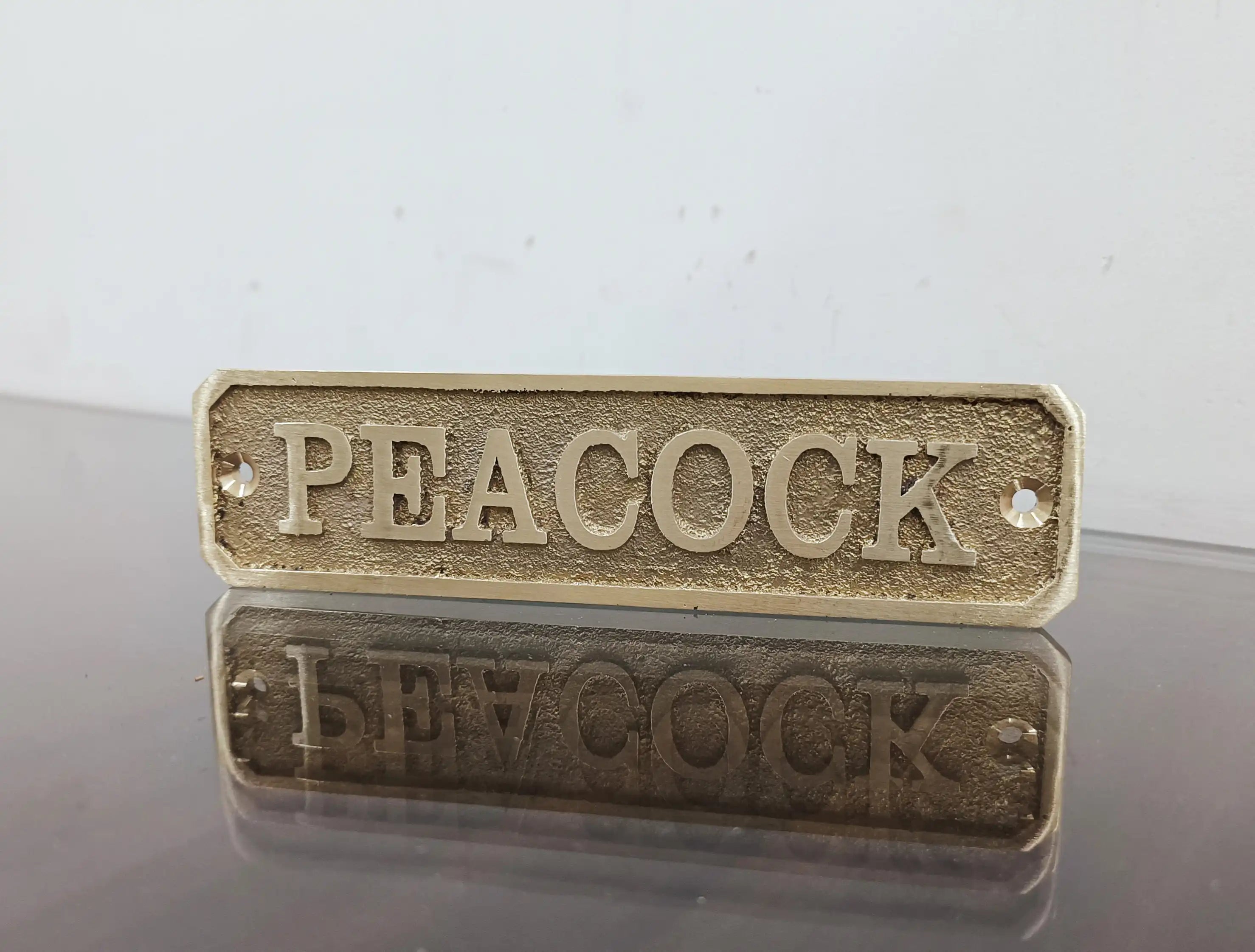 Brass Plaques - Brass Door Sign with Custom Text , Name Plates, Vintage Brass Sign