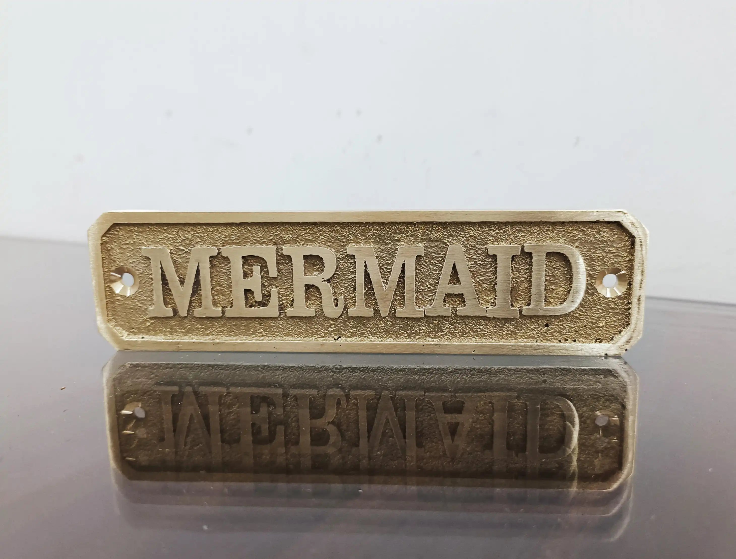 Brass Door Sign with Custom Text , Name Plates, Vintage Brass Sign
