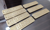 Brass Door Sign with Custom Text , Name Plates, Vintage Brass Sign