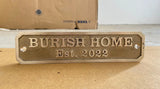 Cast brass personalized signs