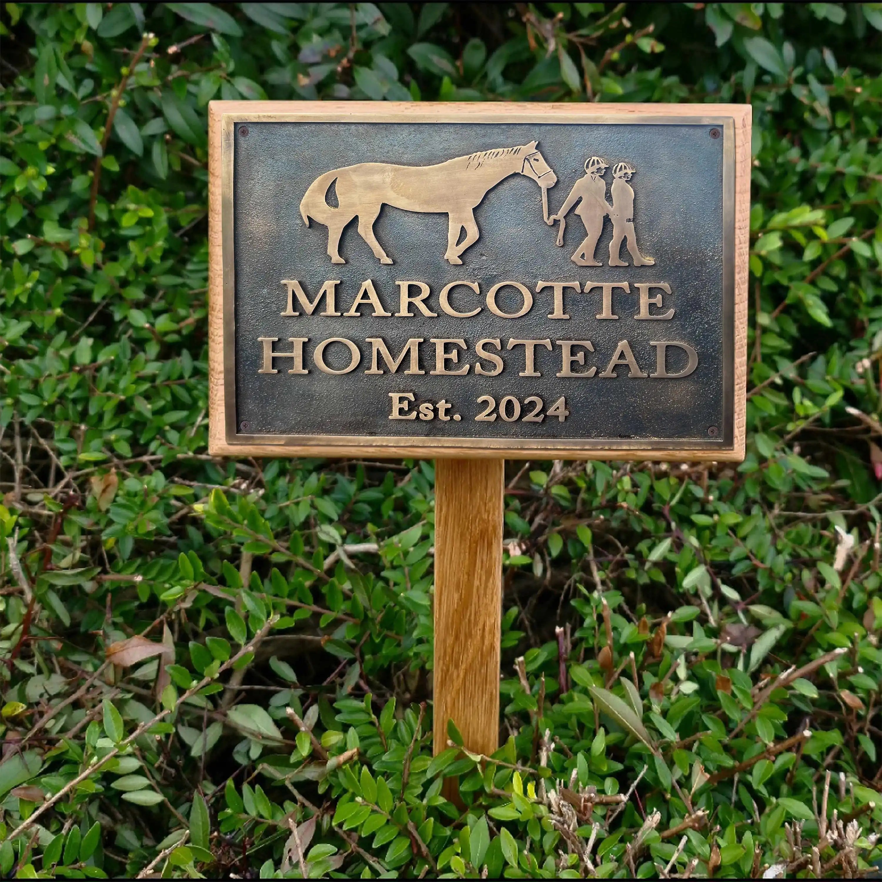 Cast bronze customized signs - Old fashioned personalized signs