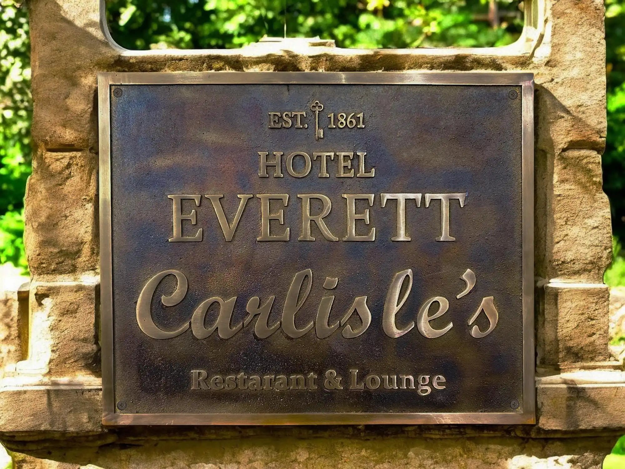 Cast bronze customized signs - Old fashioned personalized signs