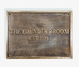 Cast bronze customized signs - Old fashioned personalized signs