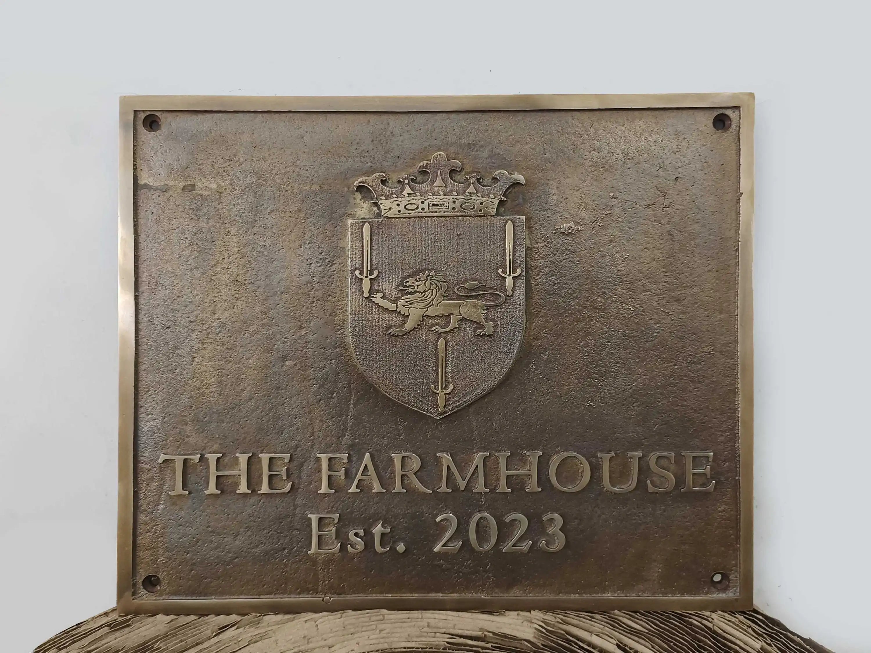 Custom Bronze Family Crest Coat of Arms Plaque