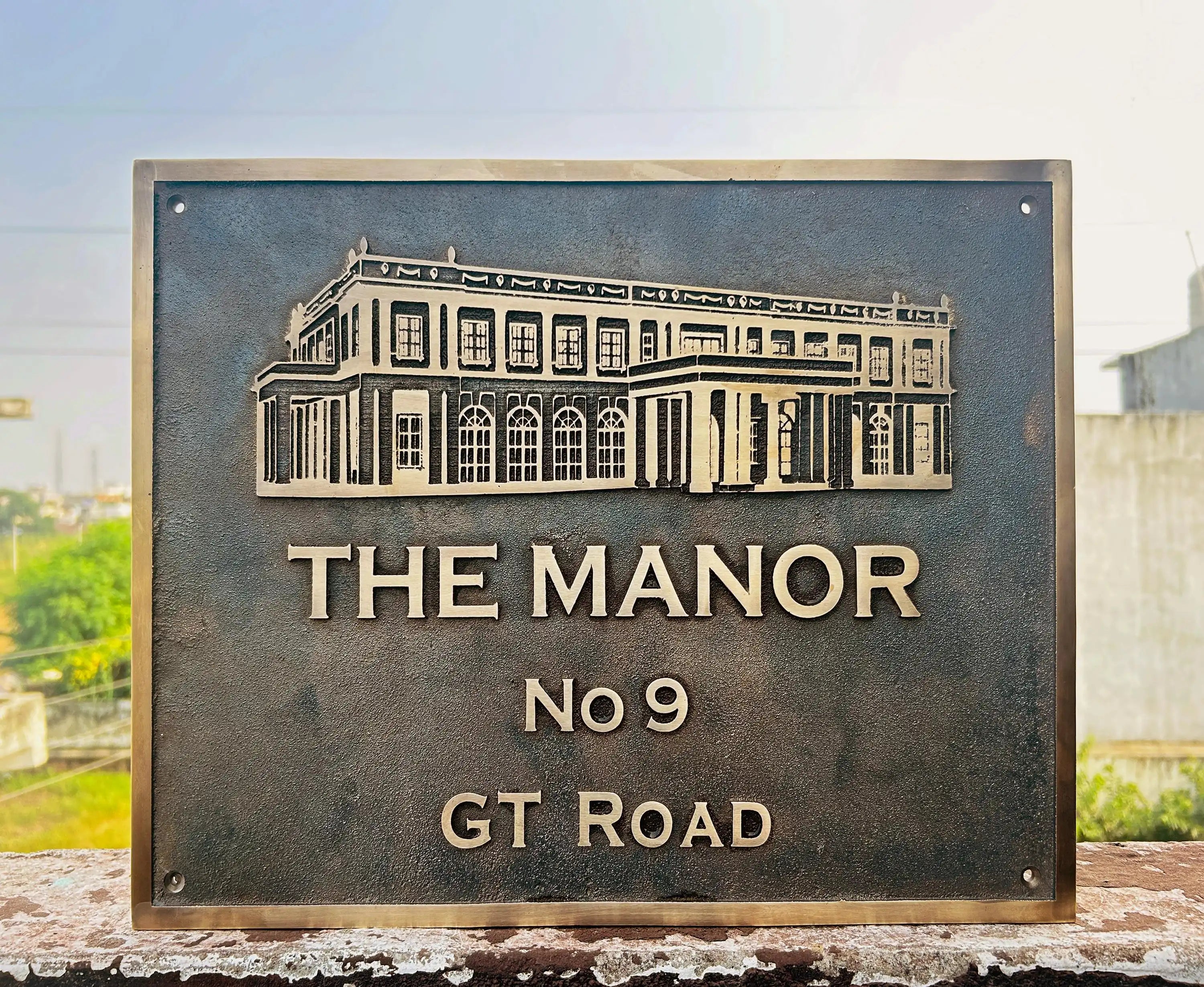 Custom Bronze Villa Signs – Personalized House & Office Nameplates