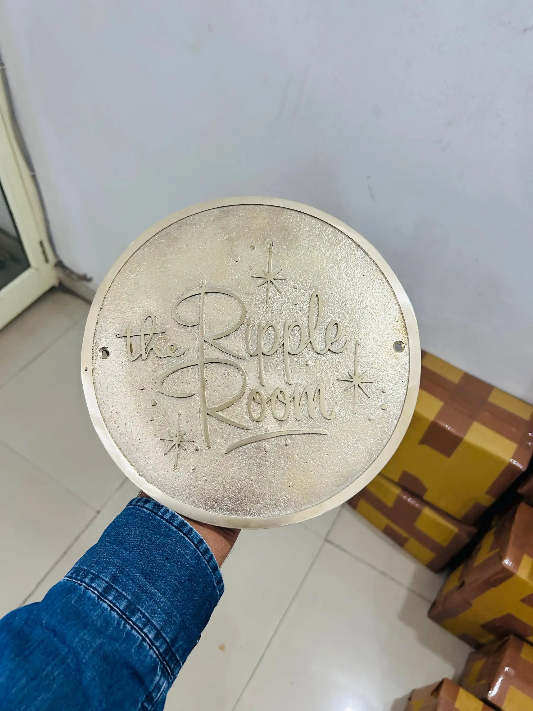 Custom Circular Bronze Address Signs