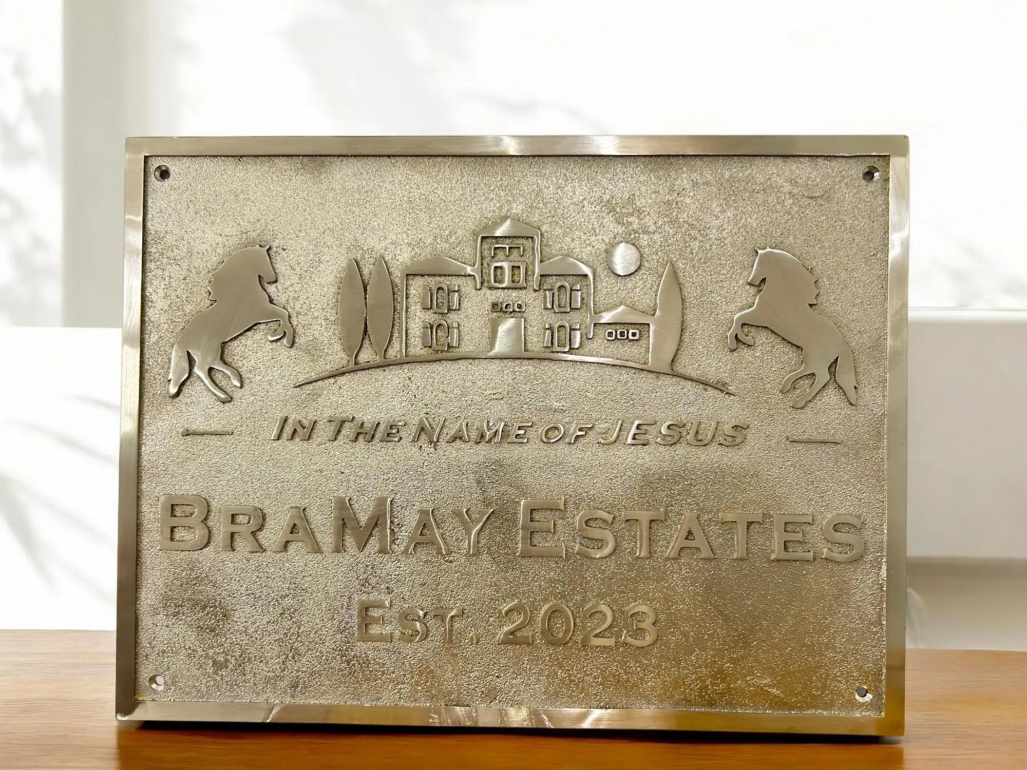 Custom Engraved Solid Brass Address Plaques