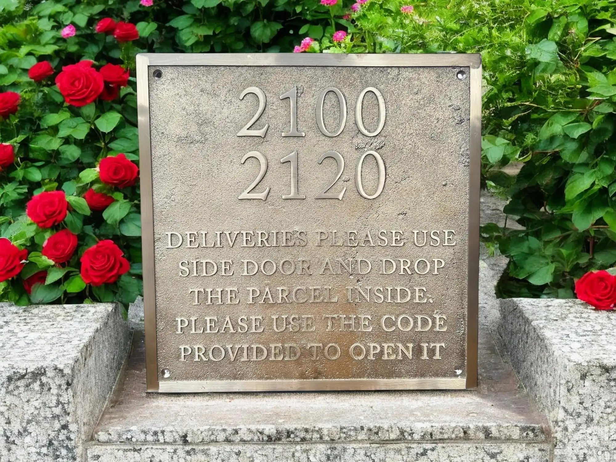 Custom Engraved Solid Brass Address Plaques