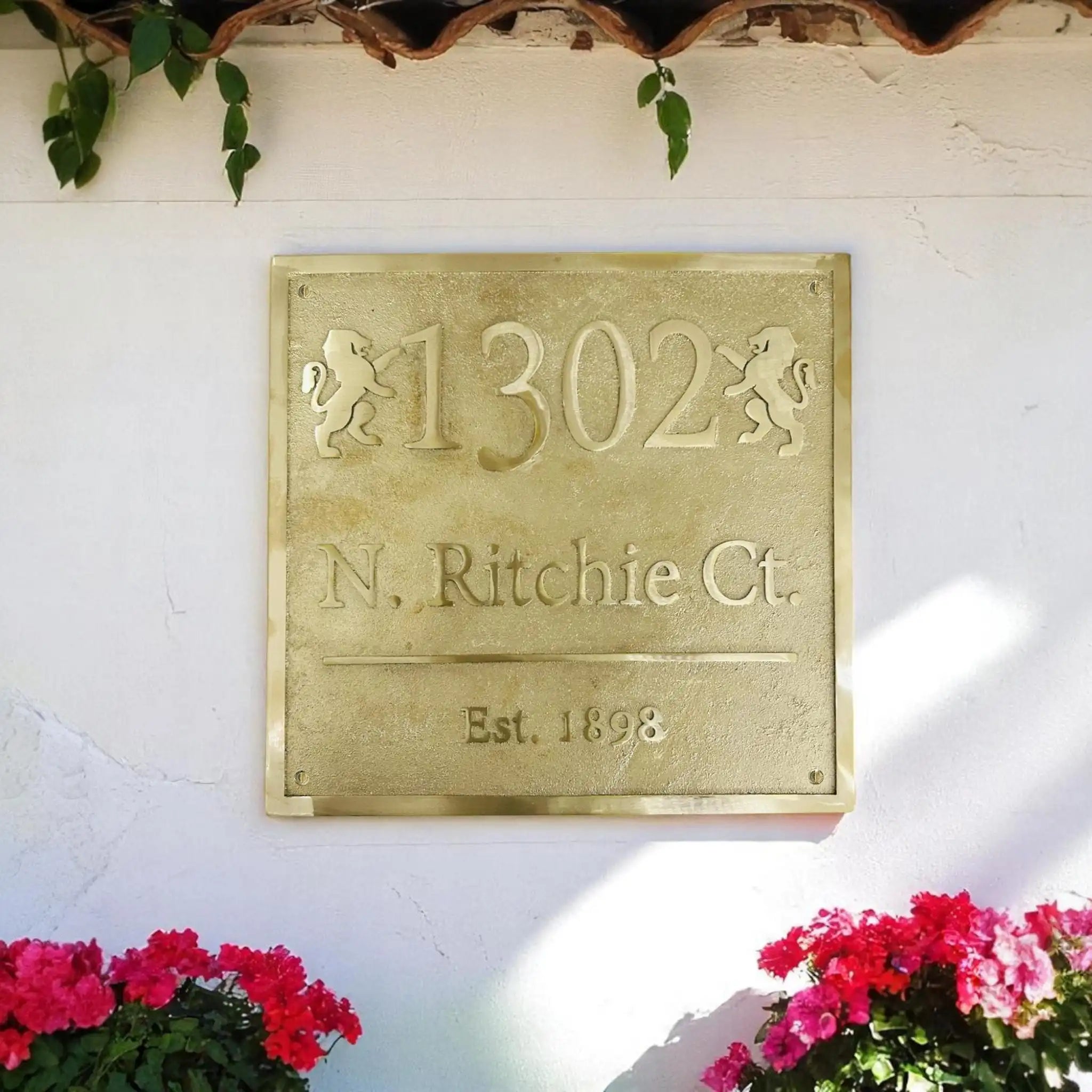 Custom Engraved Solid Brass Address Plaques
