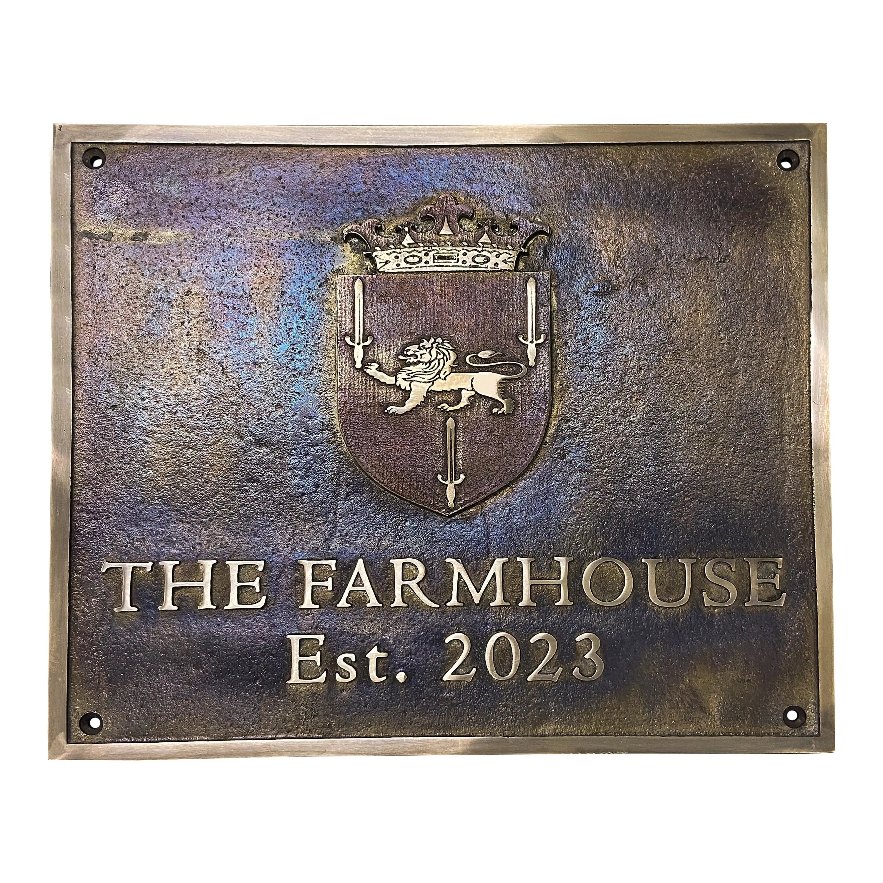Custom solid bronze address plaques