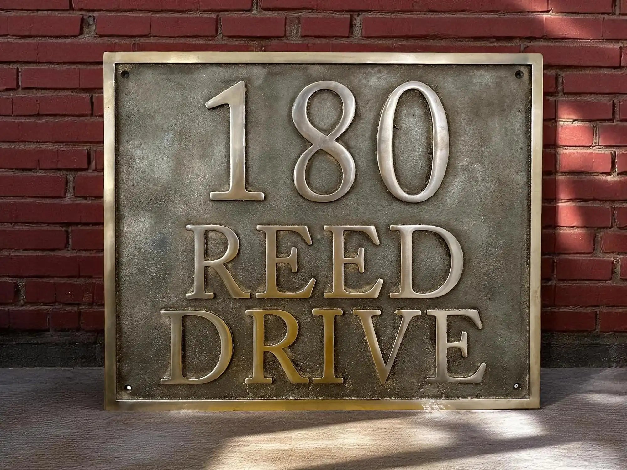 Custom solid bronze address plaques