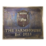 Custom solid bronze address plaques