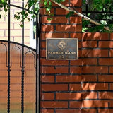 Custom solid bronze address plaques