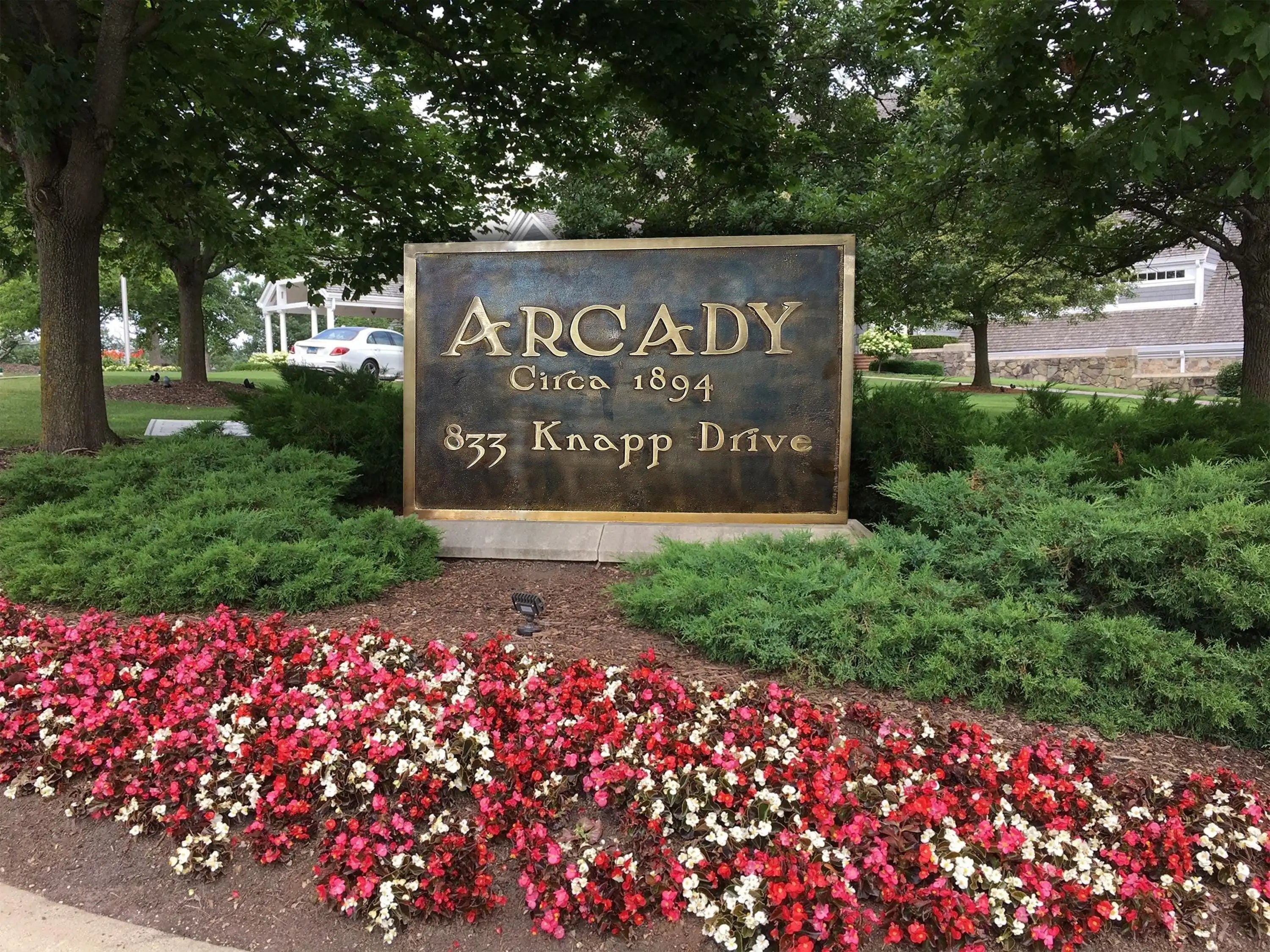 Custom solid bronze address plaques