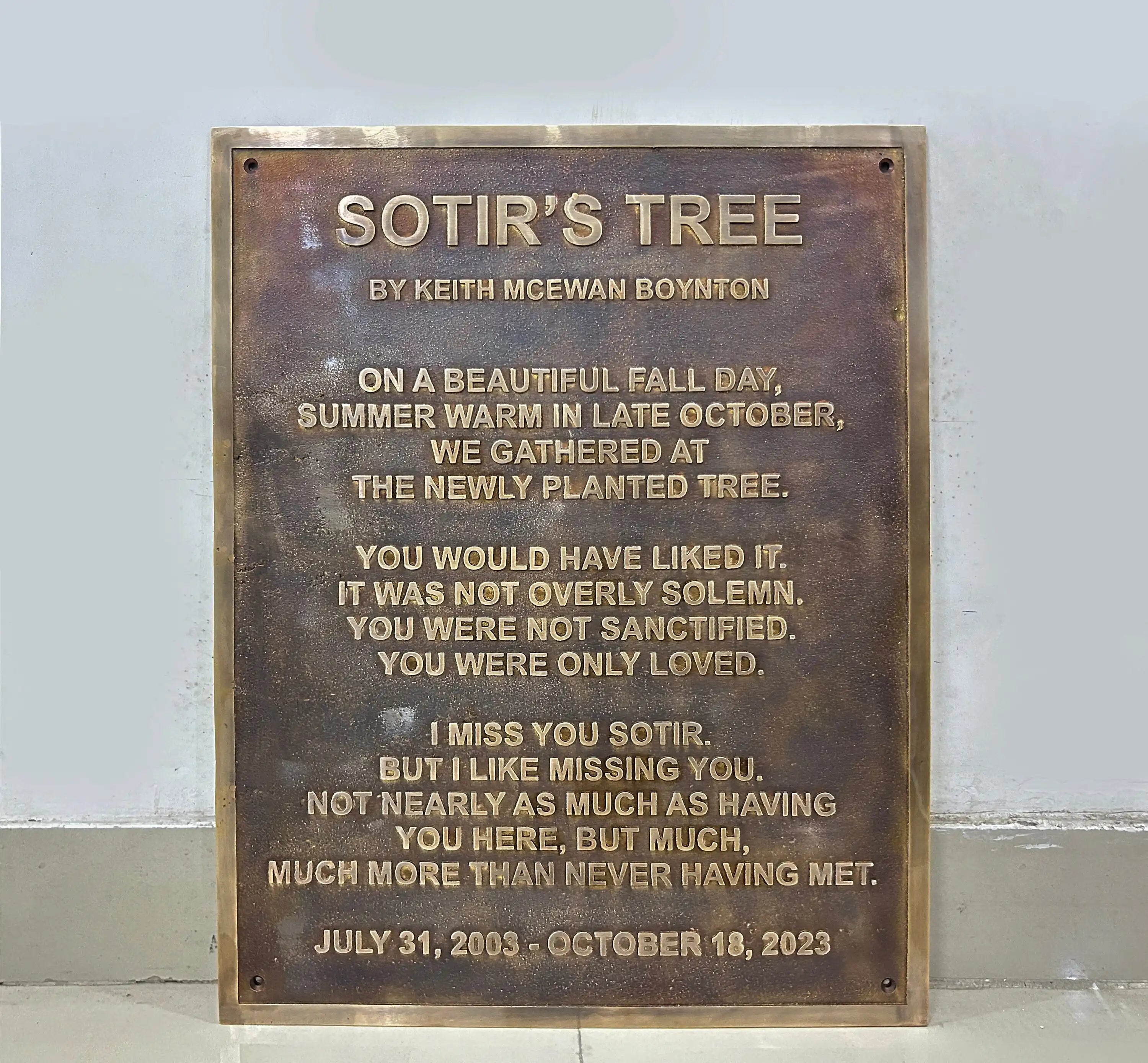 Fully customized bronze plaque - Cast bronze vintage signs