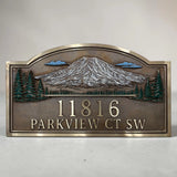 Custom Plaques with Complete 3d design in brass/bronze metal- Fully Custom Shape, design and Size