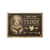 Custom Bronze Pet Memorial Plaques | Cast Bronze Dog & Cat Memorial Plaques