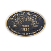 Custom Cast Bronze Historic Plaque – Personalized Oval Brass Memorial Sign