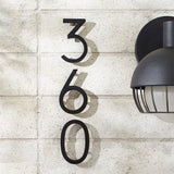 Modern house numbers - Brushed Brass material Letters
