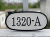 Custom house number plaque oval shape