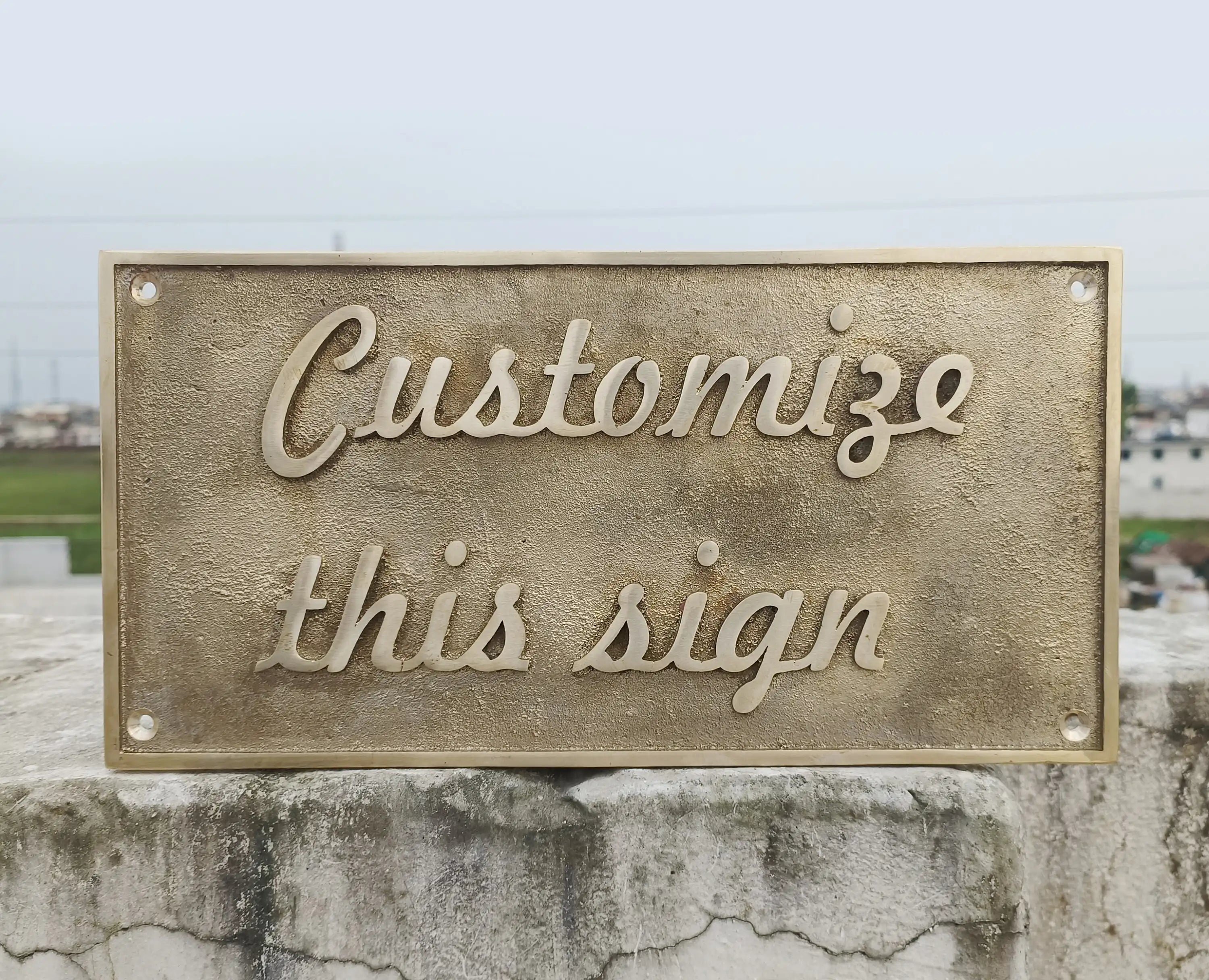 Personalized Brass Signs | Custom 3D Brass Plaques
