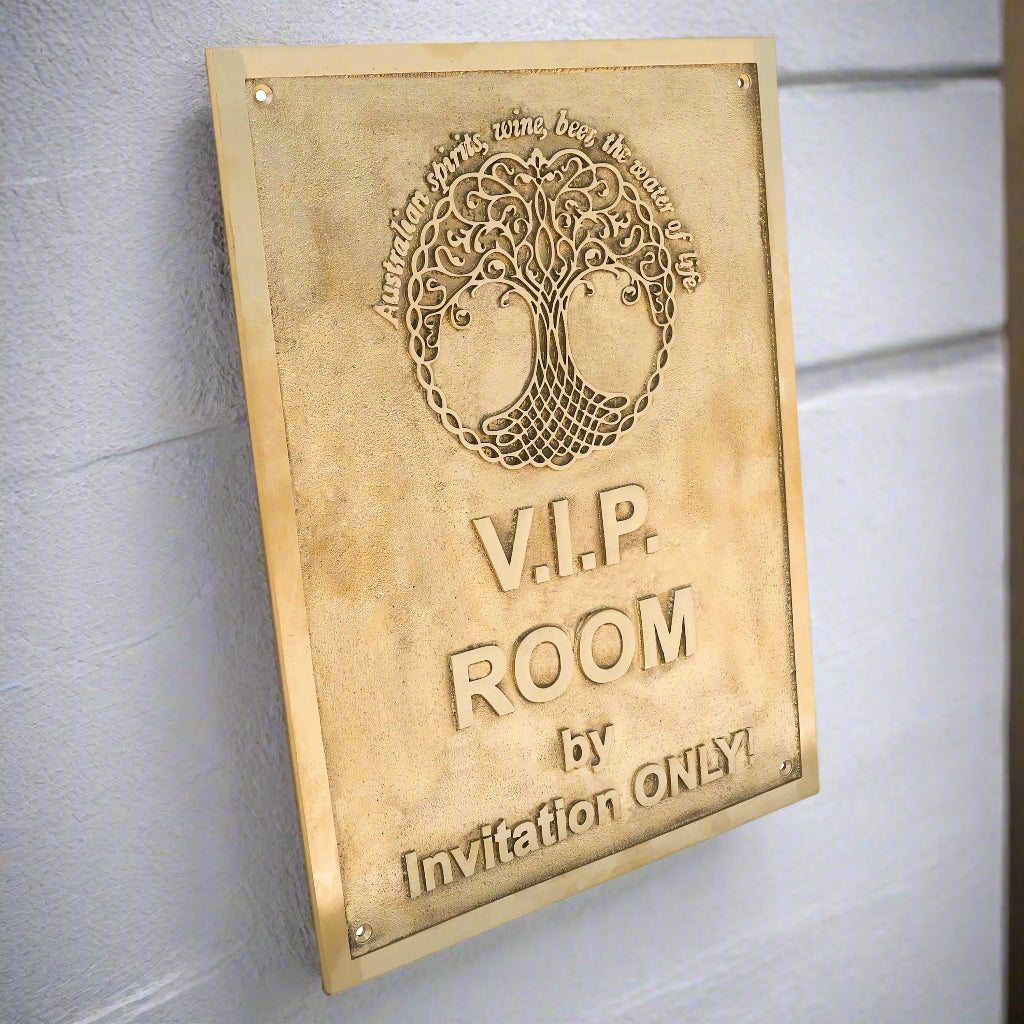 Personalized Brass Signs | Custom 3D Brass Plaques