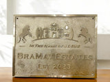 Personalized Brass Signs | Custom 3D Brass Plaques