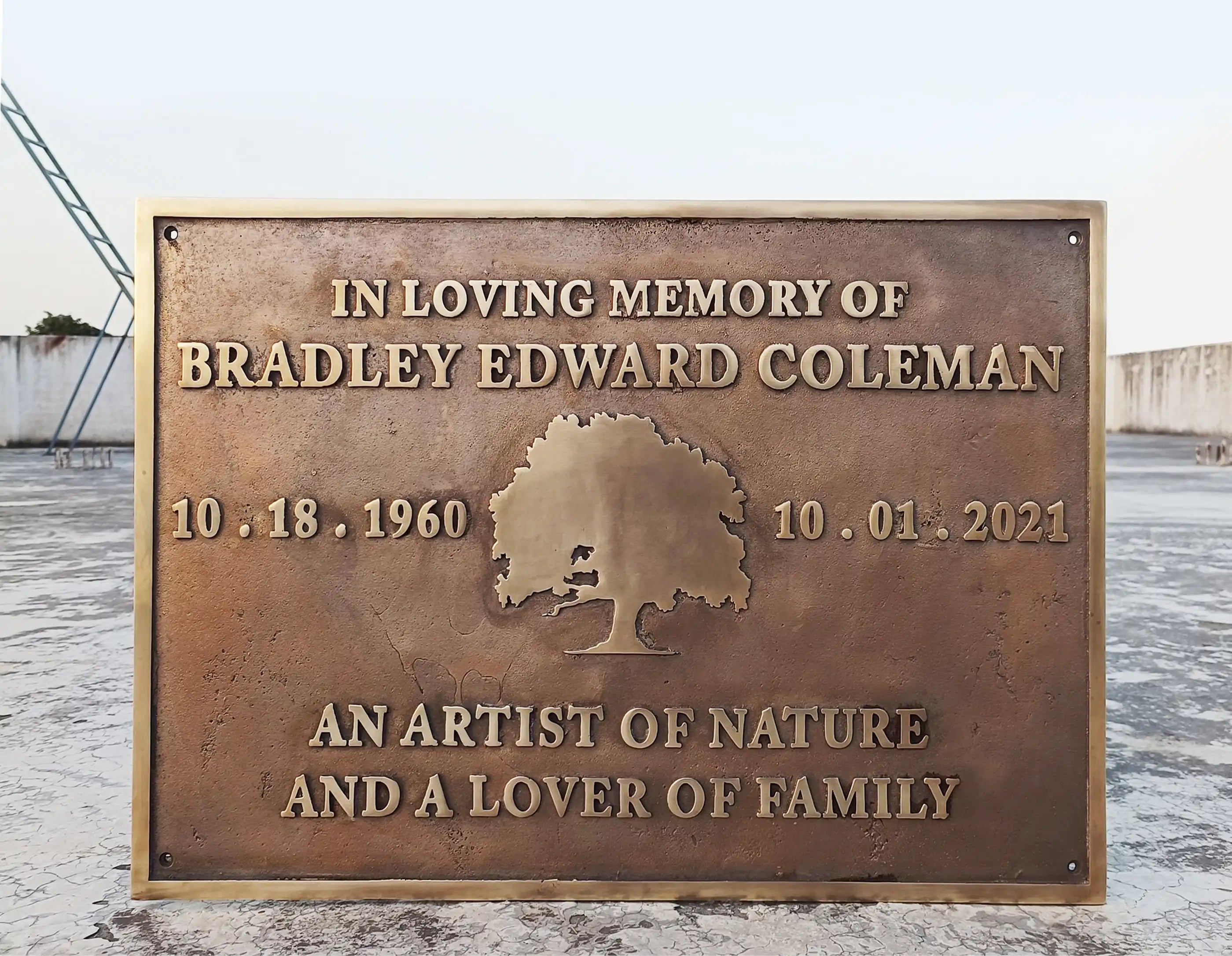 Personalized Memorial plaques - bronze custom plaque