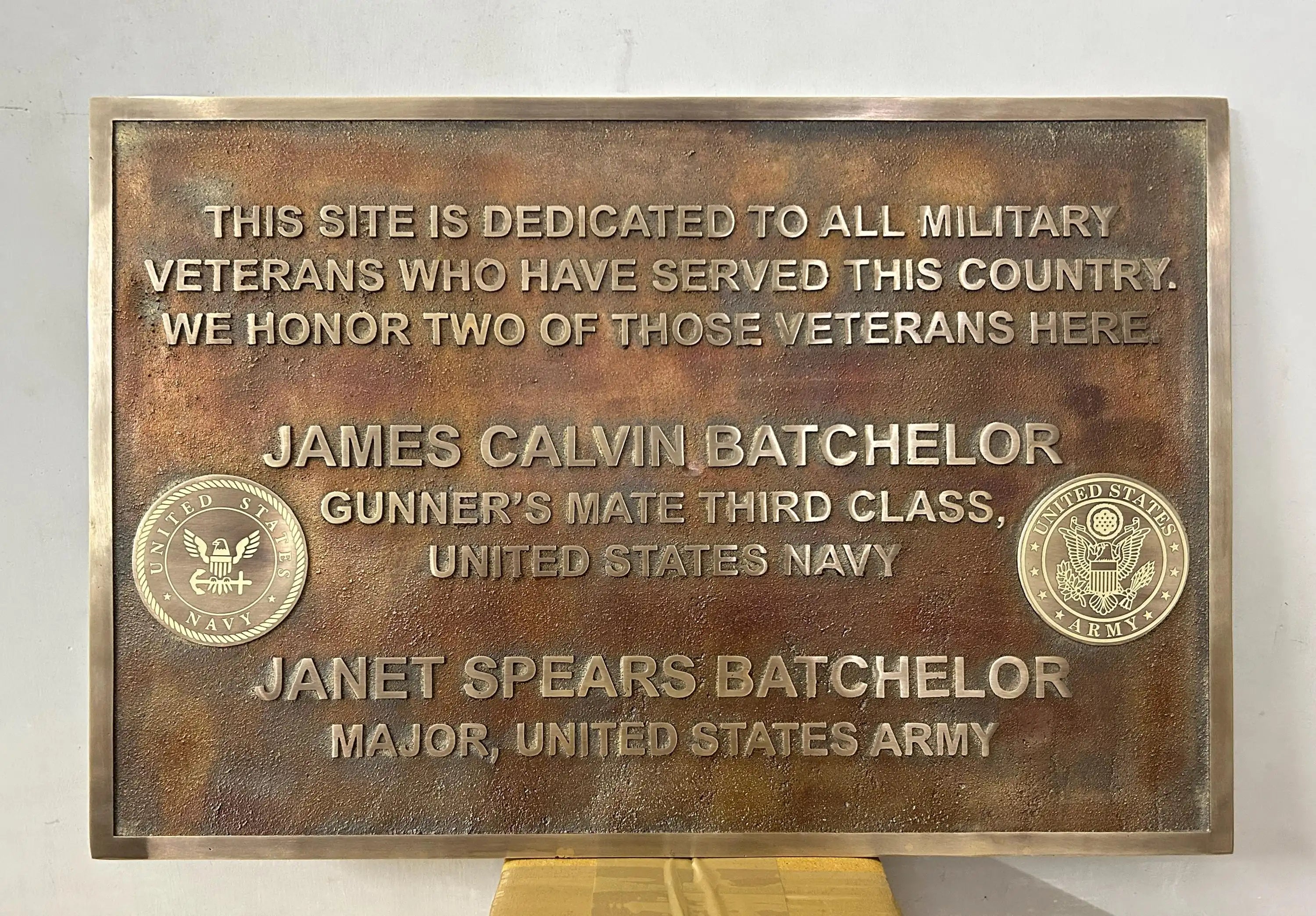 Personalized Memorial plaques - bronze custom plaque