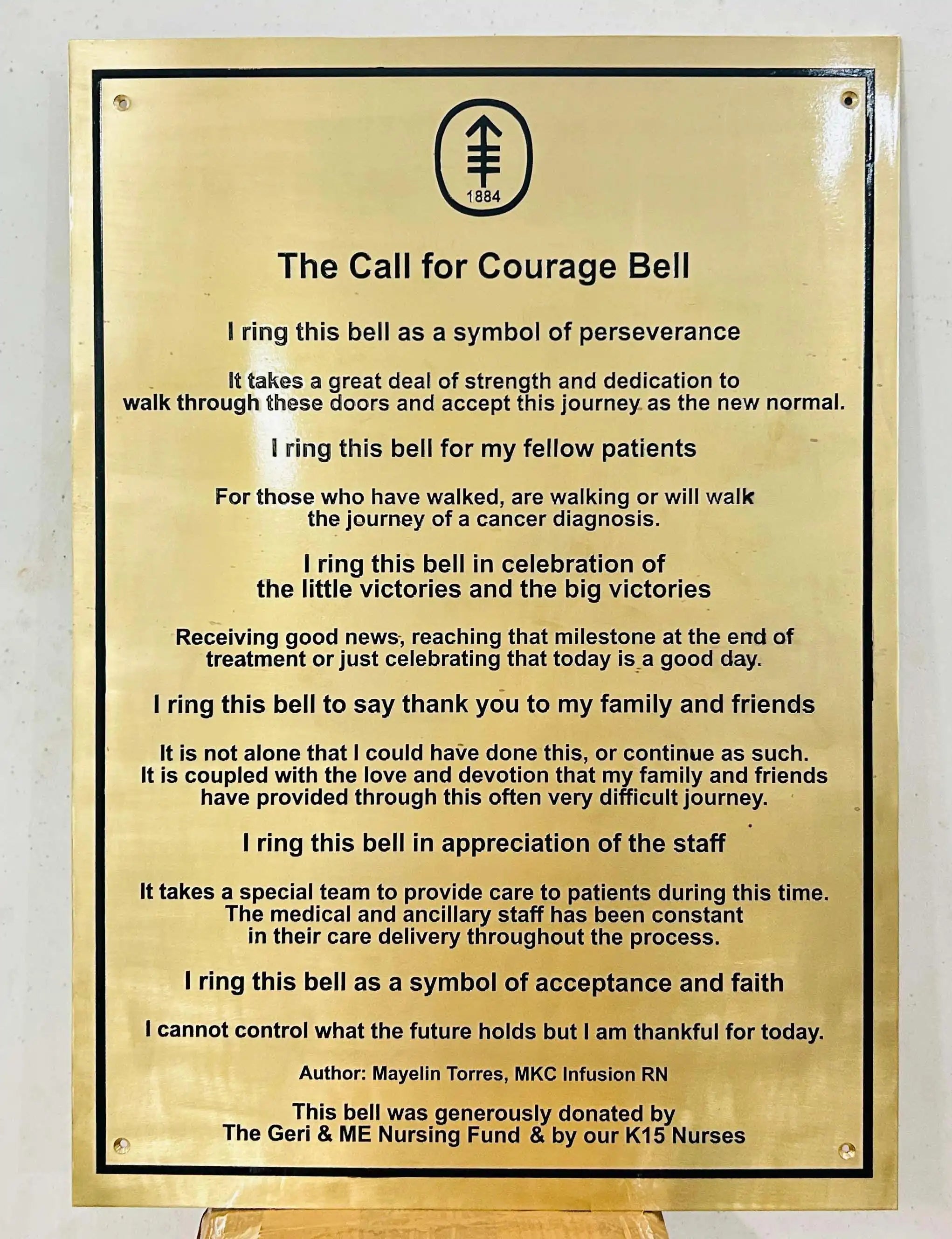 Personalized brass plaques - deep etched plaque