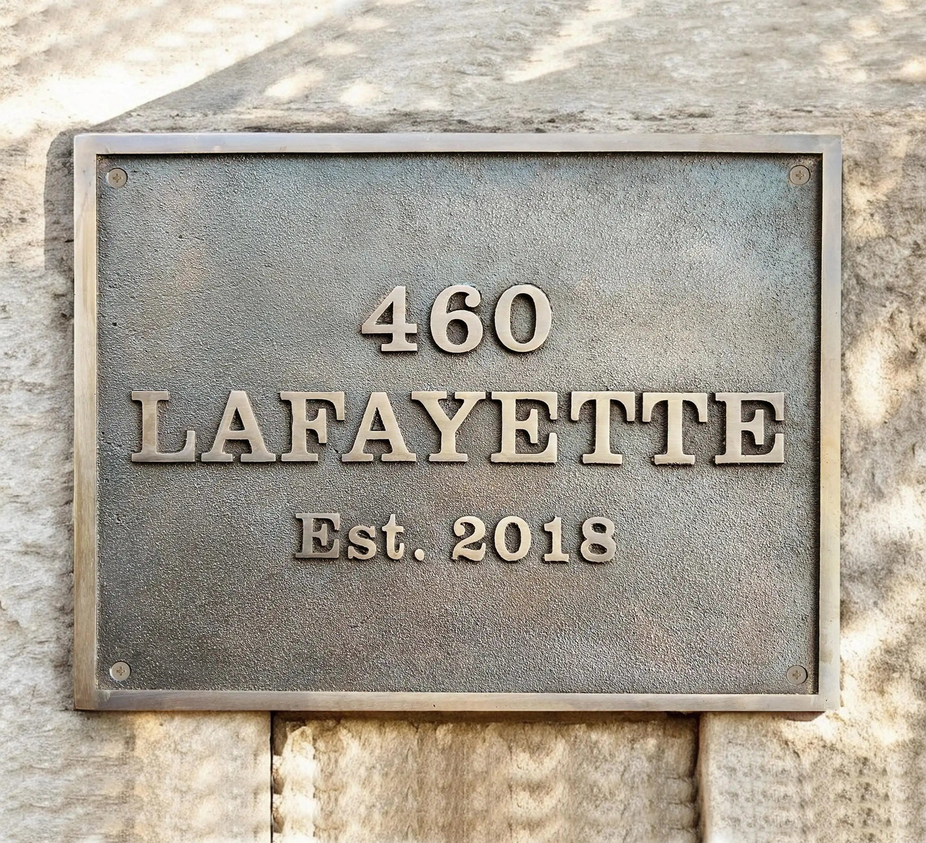 Personalized bronze address signs