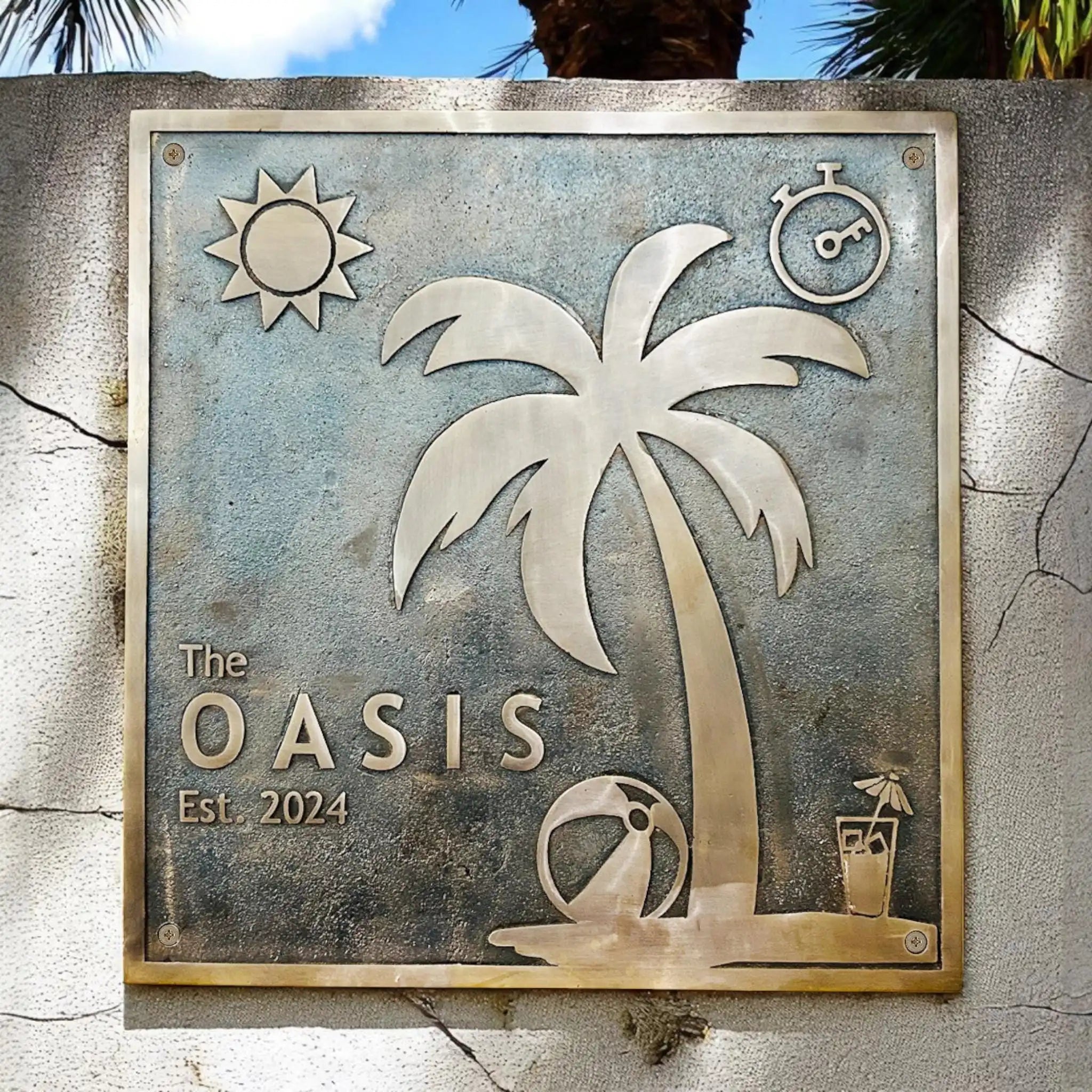 Personalized bronze address signs