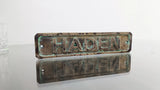 Personalized bronze establish signs - Green patina custom plaque