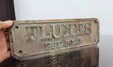 Personalized bronze establish signs - Green patina custom plaque