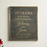 Custom Brass or Bronze Plaque for Anniversary Gift – Add Name, Date, Design, Size, Shape & Finish