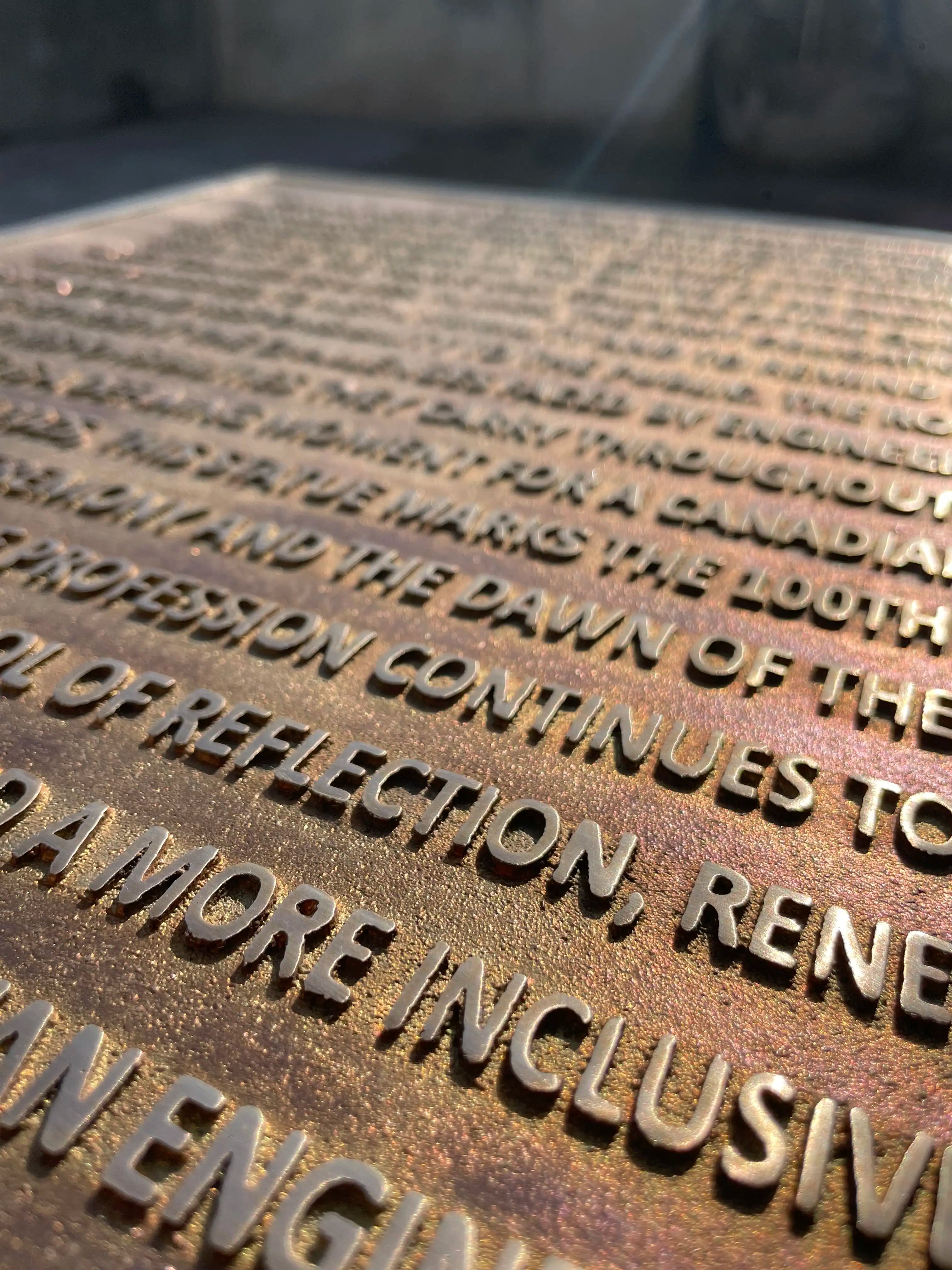 outdoor bronze historical sign