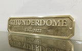 Premium brass address sign with brass finish and custom text