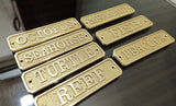 Customized classic brass name signs - Nautical signs and plaques