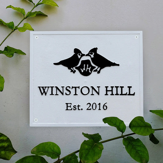 Brass Entryway Wall Decor - Timeless Welcome Plaque - Vintage Style 