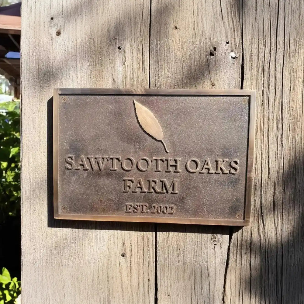 Bronze Address Plaques with Custom House Number, Street Name, Family Name or Logo
