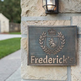 Custom Bronze Plaques with Family Crest, Logo or Design - Address plaques